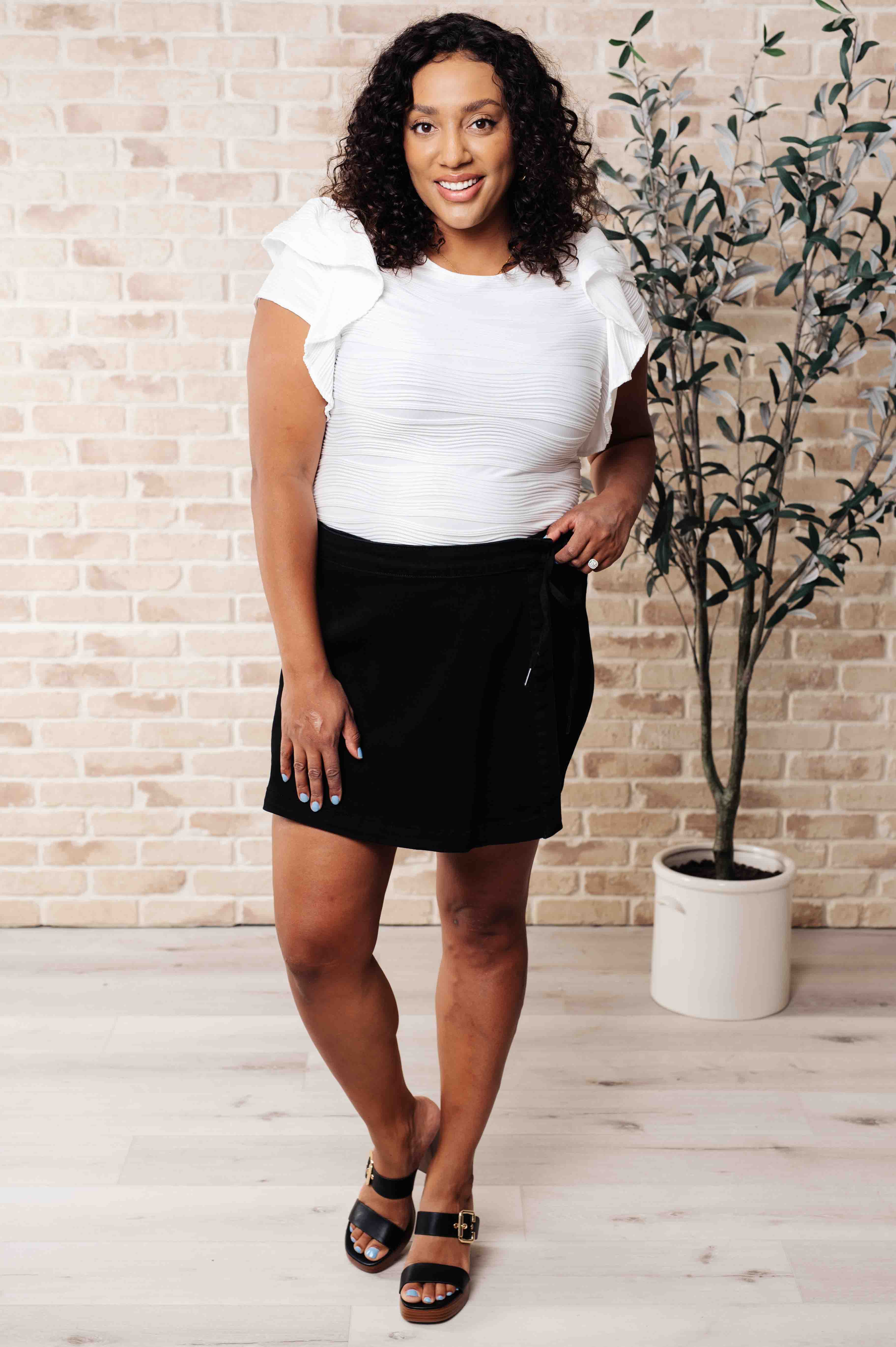 Highest Praise Ruffle Sleeve Blouse - Makeswep