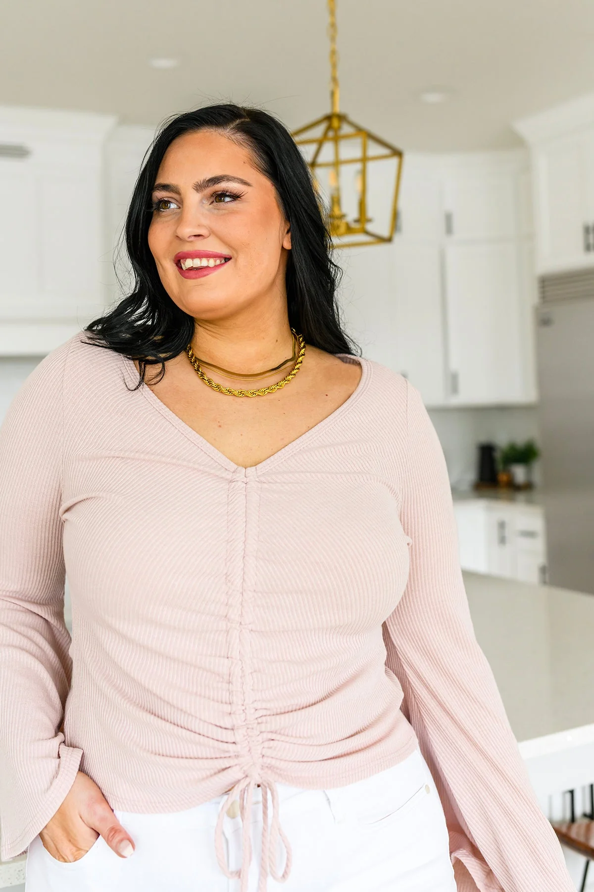 Giselle Gathered Front Blouse - Makeswep