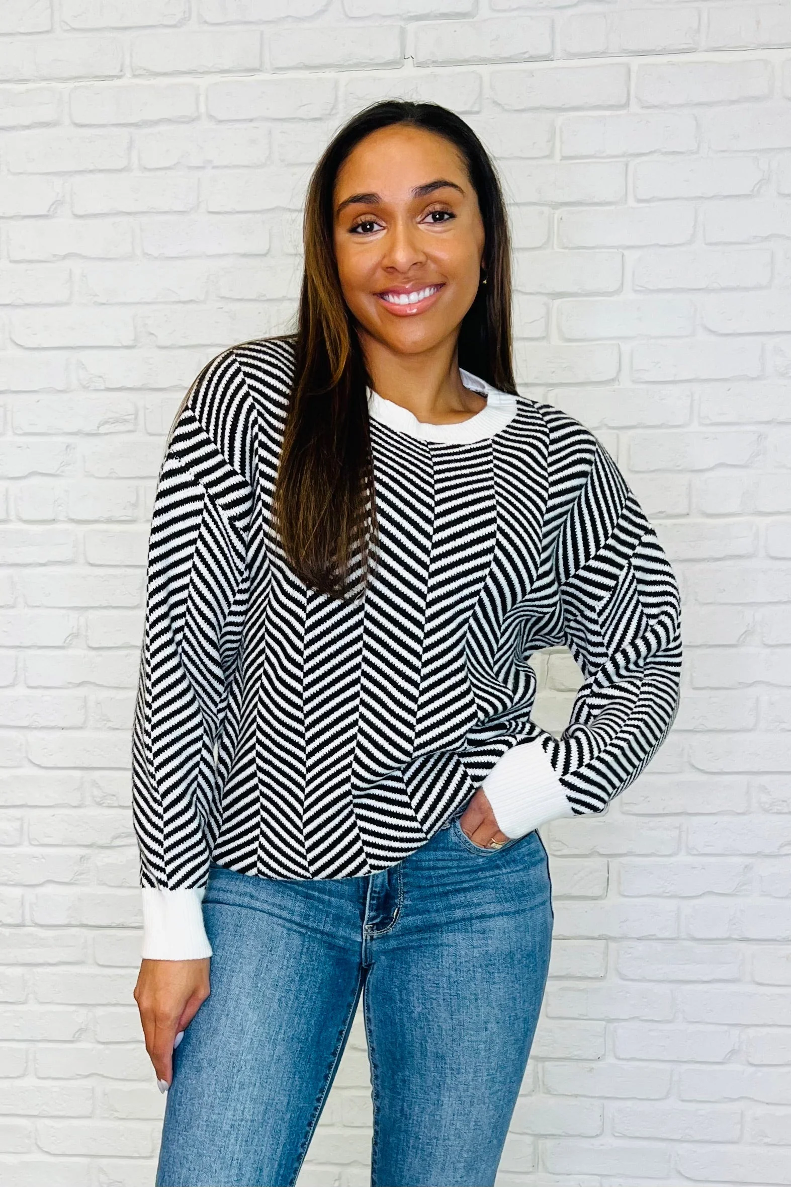 Super Secret Chevron Sweater - Makeswep