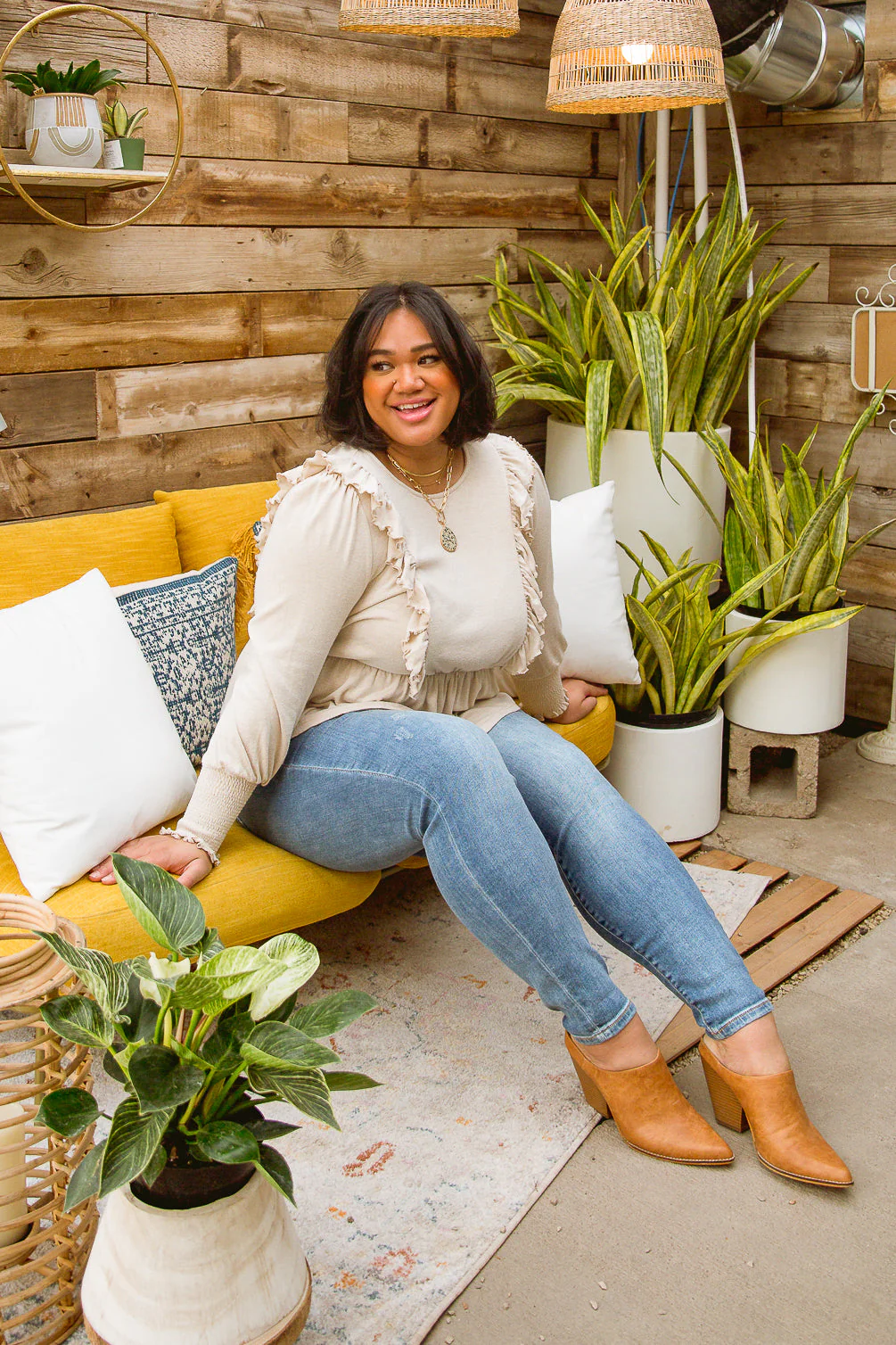 Sweet Confession Top In Seashell - Makeswep