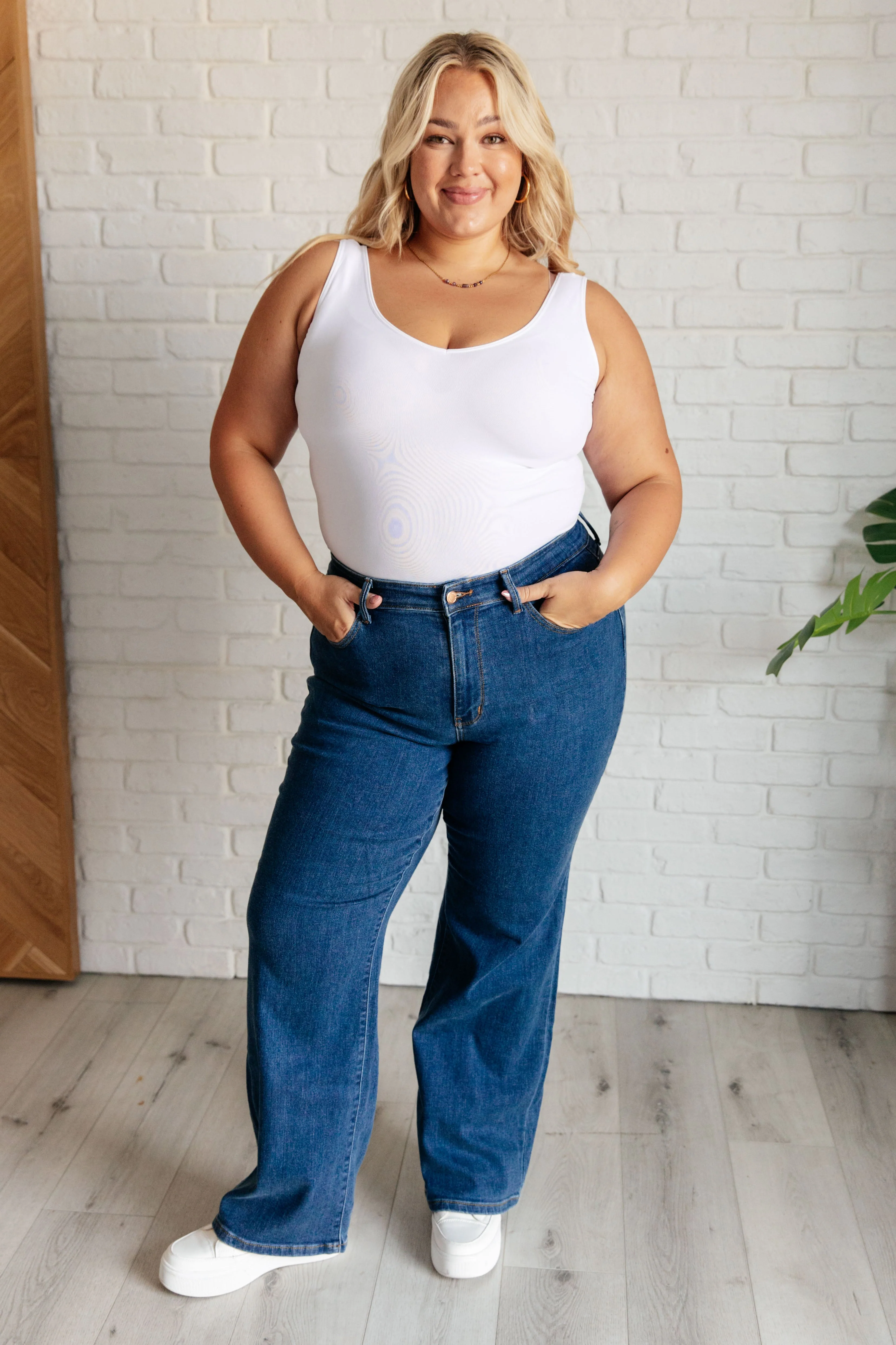 JUDY BLUE Hazel High Rise Vintage Wide Leg Jeans - Makeswep